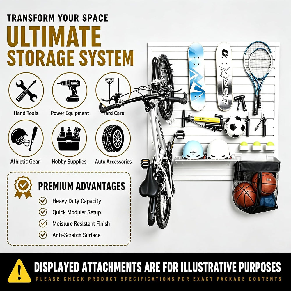 Slatwall Panel Garage Wall Organizer Storage Systems PVC Slat Wall Panels