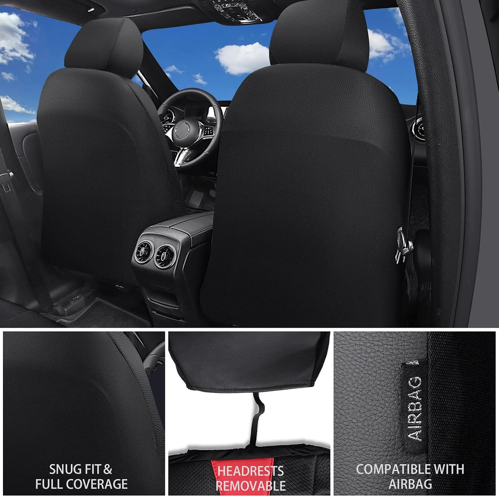 CAR PASS Leather Air Mesh Seat Covers for Cars, 3D Foam Leather Car Seat Cove...