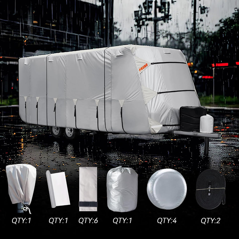 FRUNO Oxford Fabric Travel Trailer Cover RV Cover 27'-30' Waterproof ...