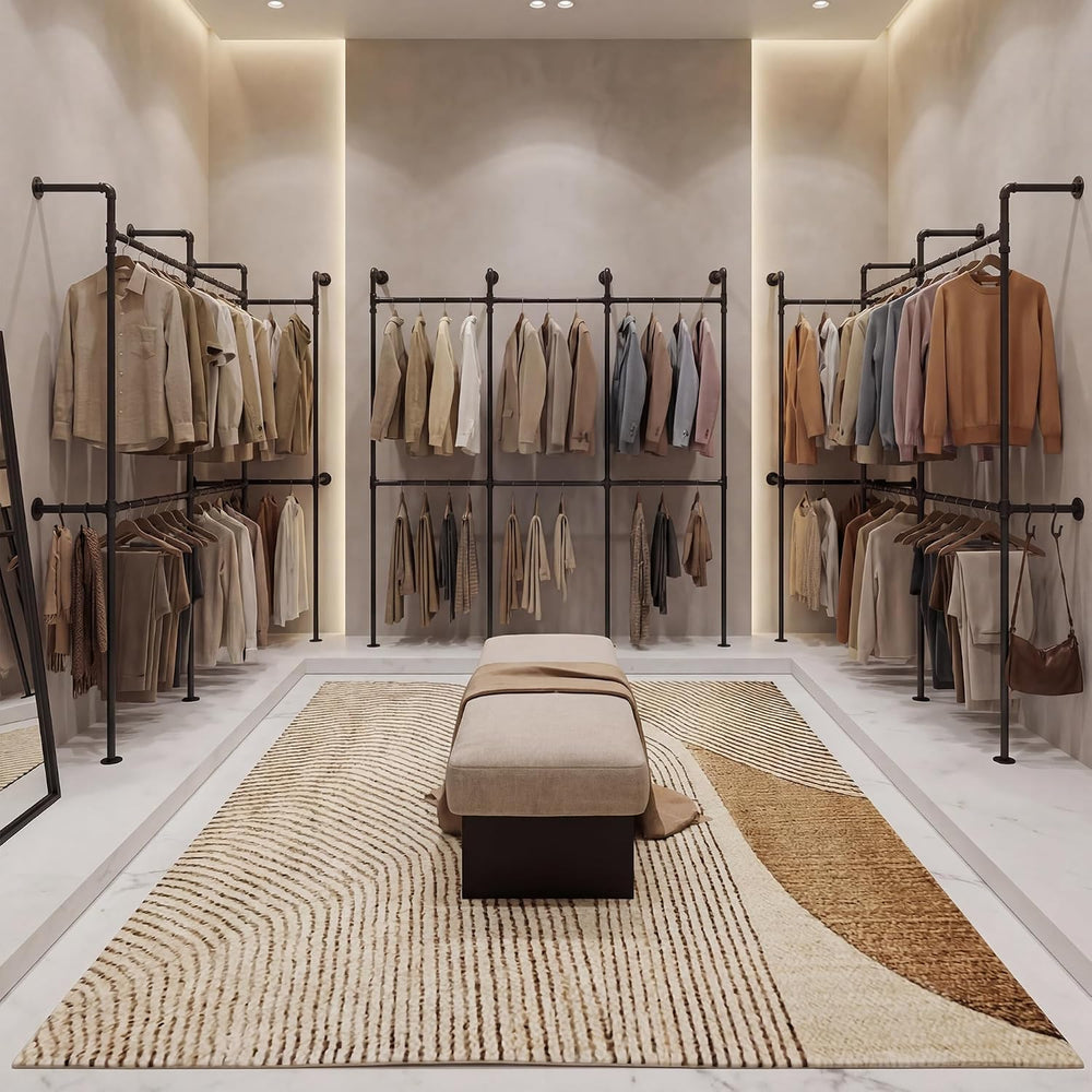 Kryonix Wall Mounted Closet System, 6 Hanging Rods
