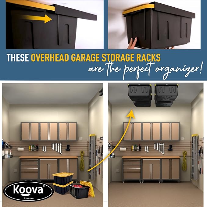 Koova Heavy-Duty Overhead Garage Storage Rack