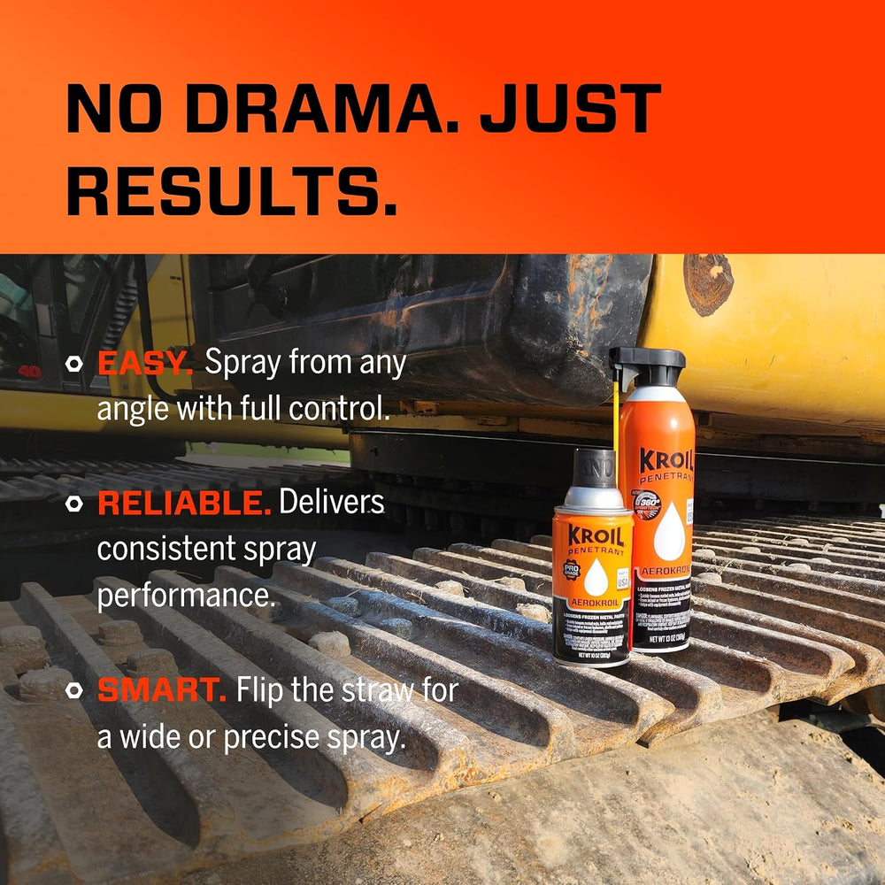 Kroil Original Penetrating Oil with SprayTech 360ยฐ Nozzle & Straw (Aeroso...