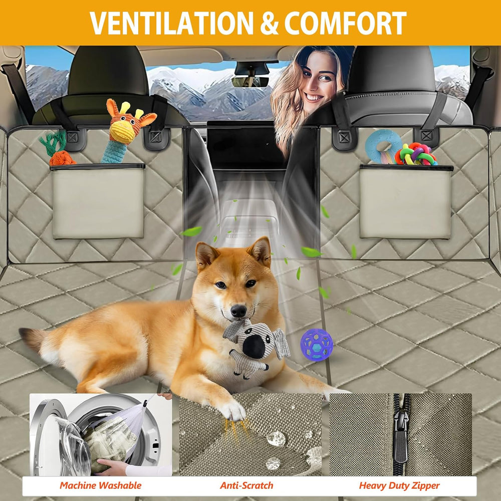 Hard Bottom Dog Car Seat Cover for Back Seat, Backseat Extender