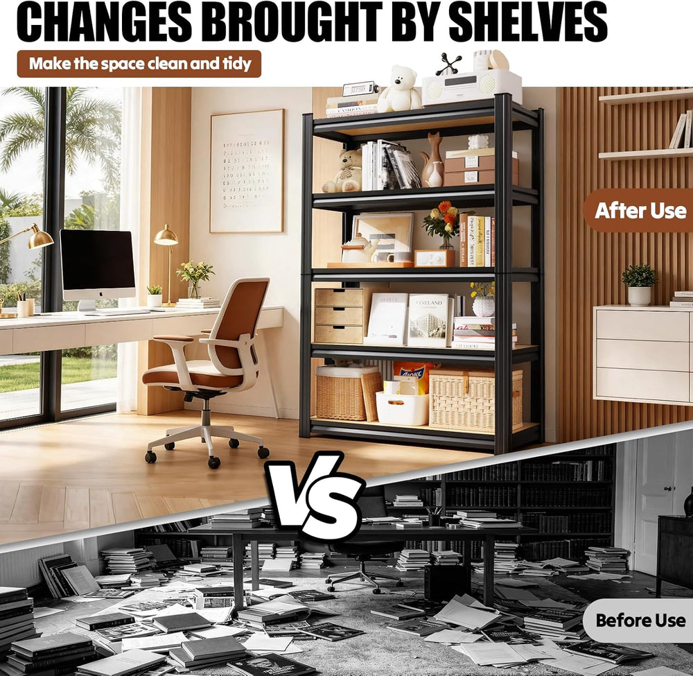 Garage shelving,Adjustable Storage Shelves,MDF 71.2''H*35.4''...