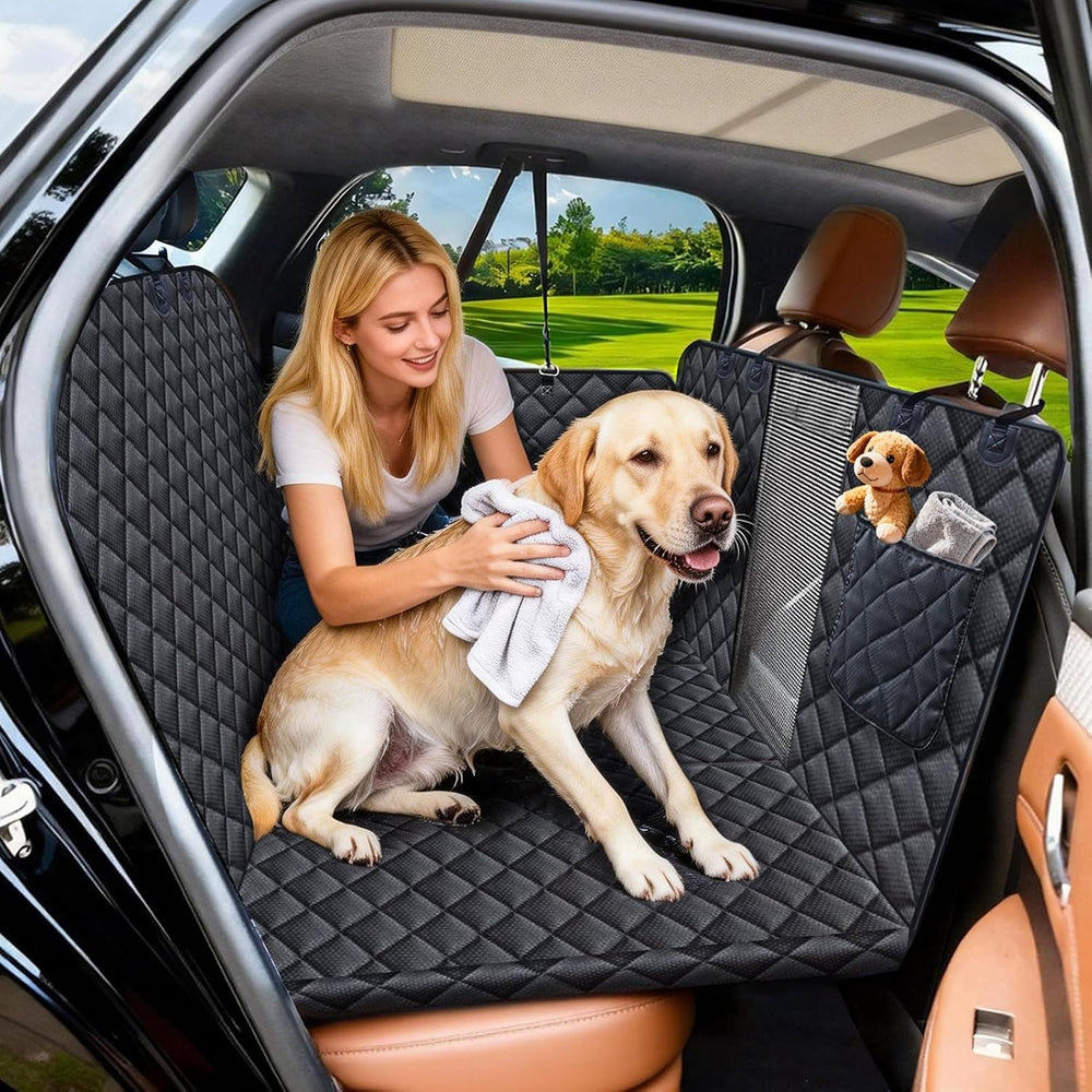 JSTHT Dog Car Seat Cover for Pets Back Seat Extender Support 420lbs