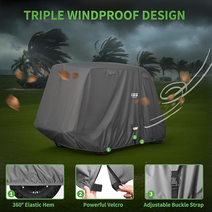 10L0L Heavy Duty Golf Cart Cover