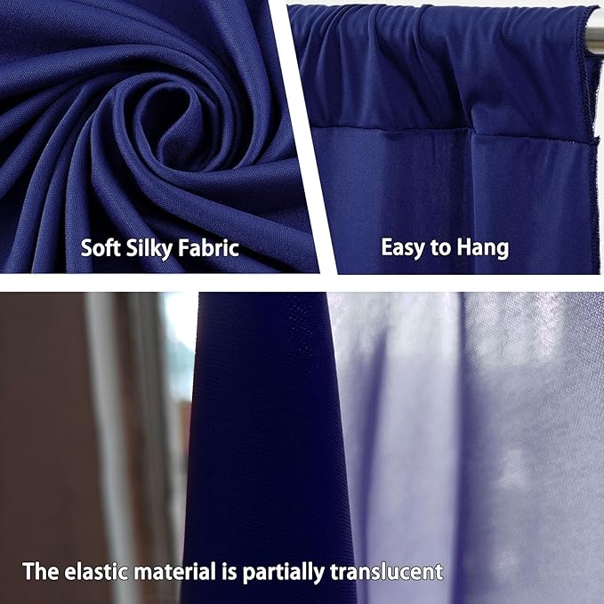 10 x 7 Feet Royal Blue Backdrop Curtain for Partie, Background Curtains for P...