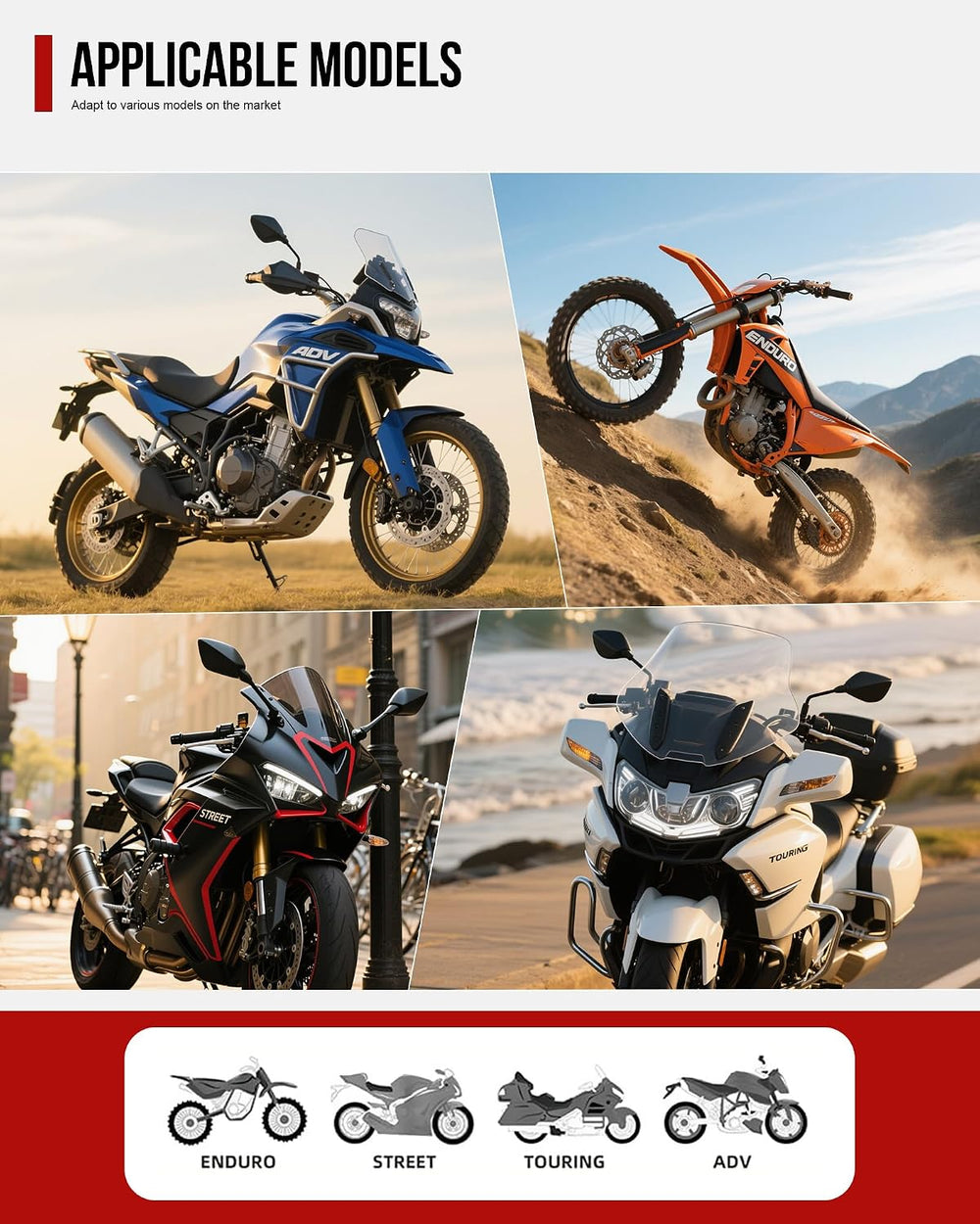 RIDEIRON Motorcycle Tail Bag, Expandable from 40L to 60L with Rain Cover
