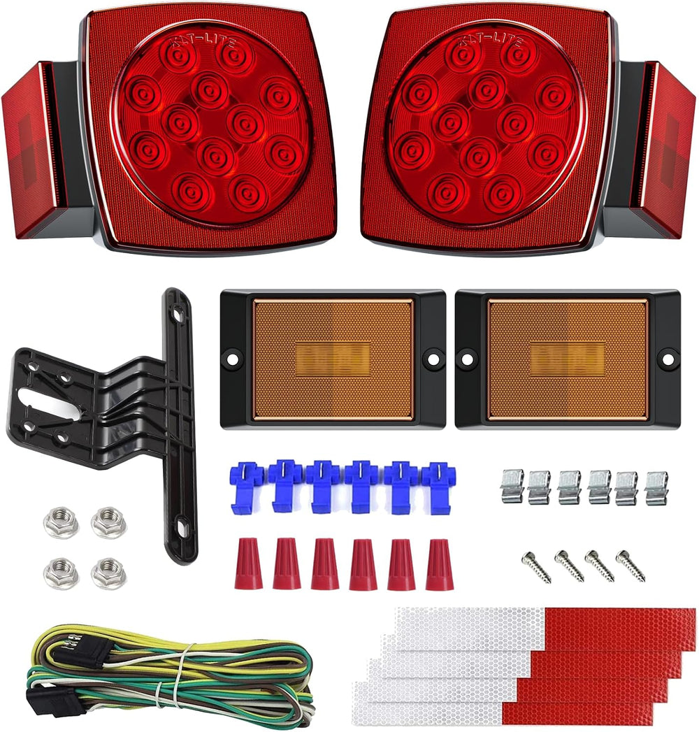 Cyfie LED Trailer Light Kit, Super Bright Submersible Brake Stop Turn Tail Li...