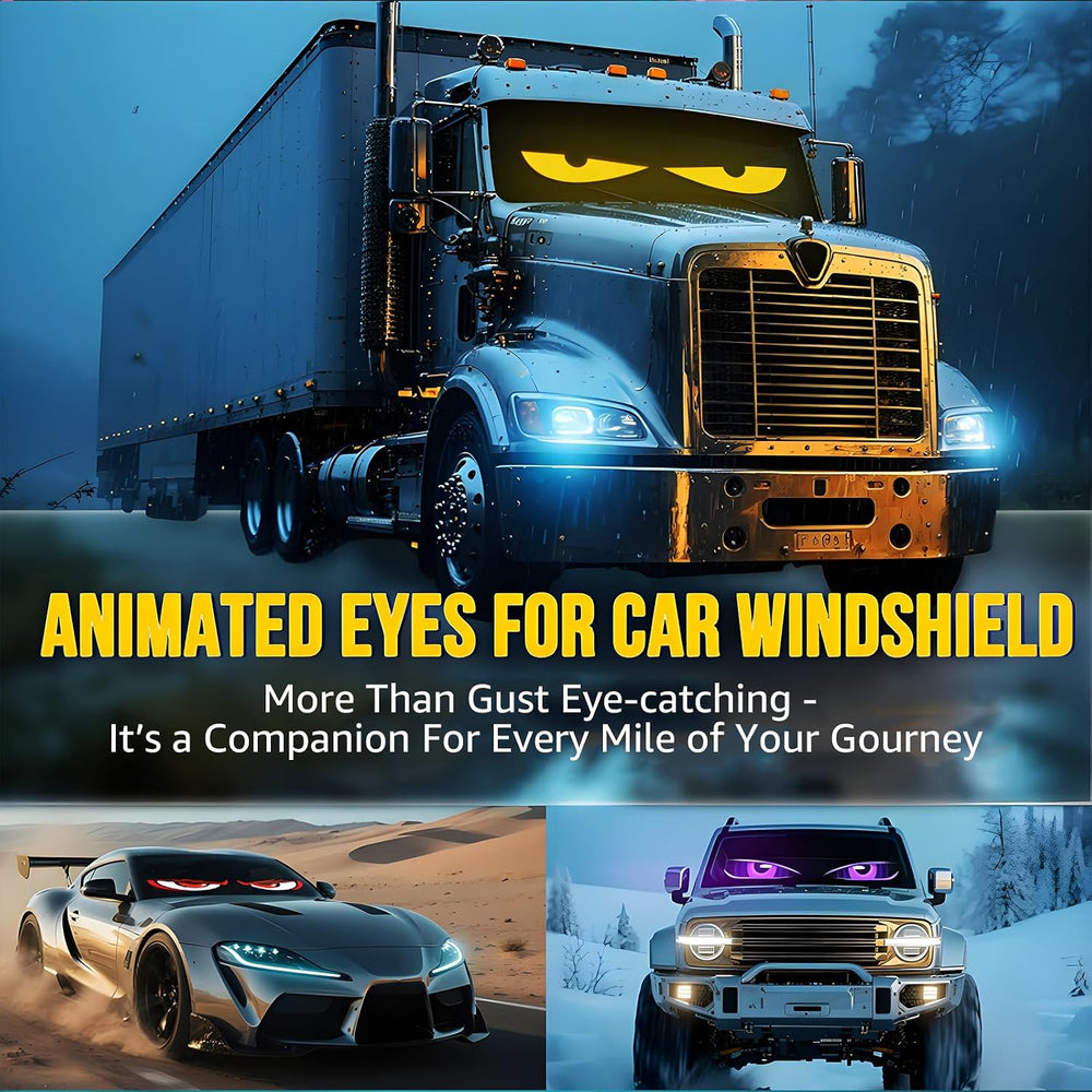 2PCS 23"x5" Dual Sync Devil Eyes Windshield LED