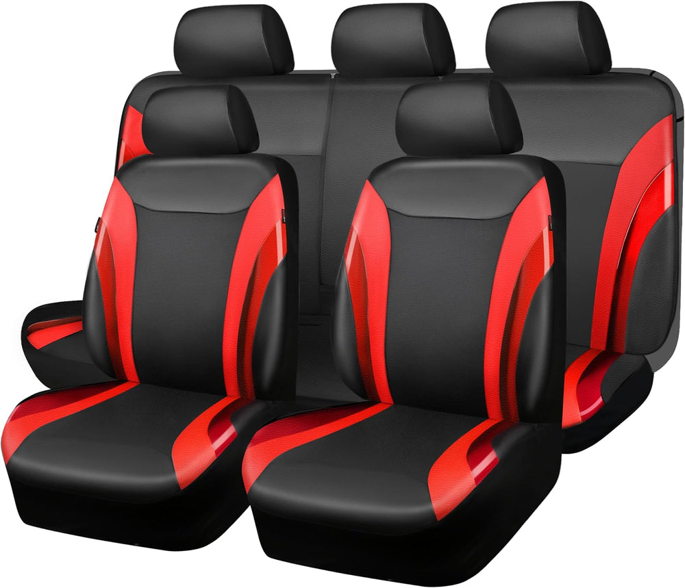 Jelly Leather Car Seat Covers Full Set,Waterproof Automotive Seat Covers for ...