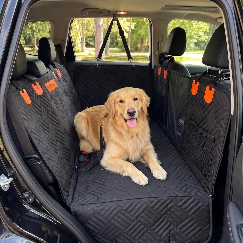 Hard Bottom Dog Car Seat Cover, Back Seat Extender for Dogs