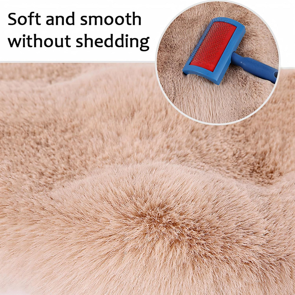 ele ELEOPTION Fluffy Fuzzy Car Seat Cover Soft Cozy Fur Universal Seat Cushio...