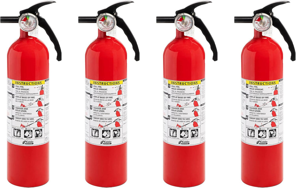 Kidde Fire Extinguisher for Home, 1-A:10-B:C, Dry Chemical Extinguisher, Red,...