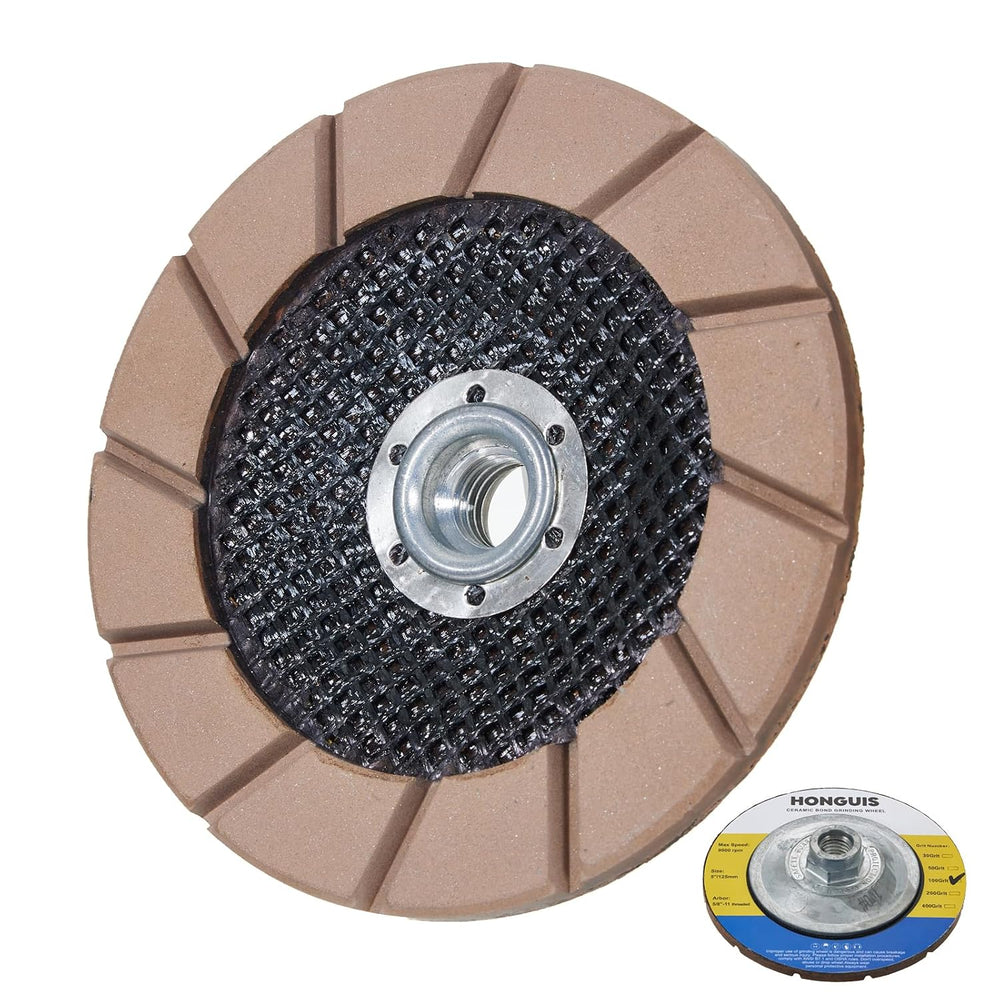 5" Ceramic Bond Diamond Cup Wheel for Concrete, 5/8-11, 100 Grit