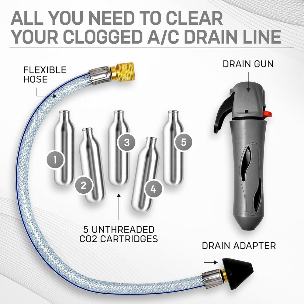 Drain Gun AC Drain Line Cleaner Tool, HVAC Air Conditioner Condensate Blaster...