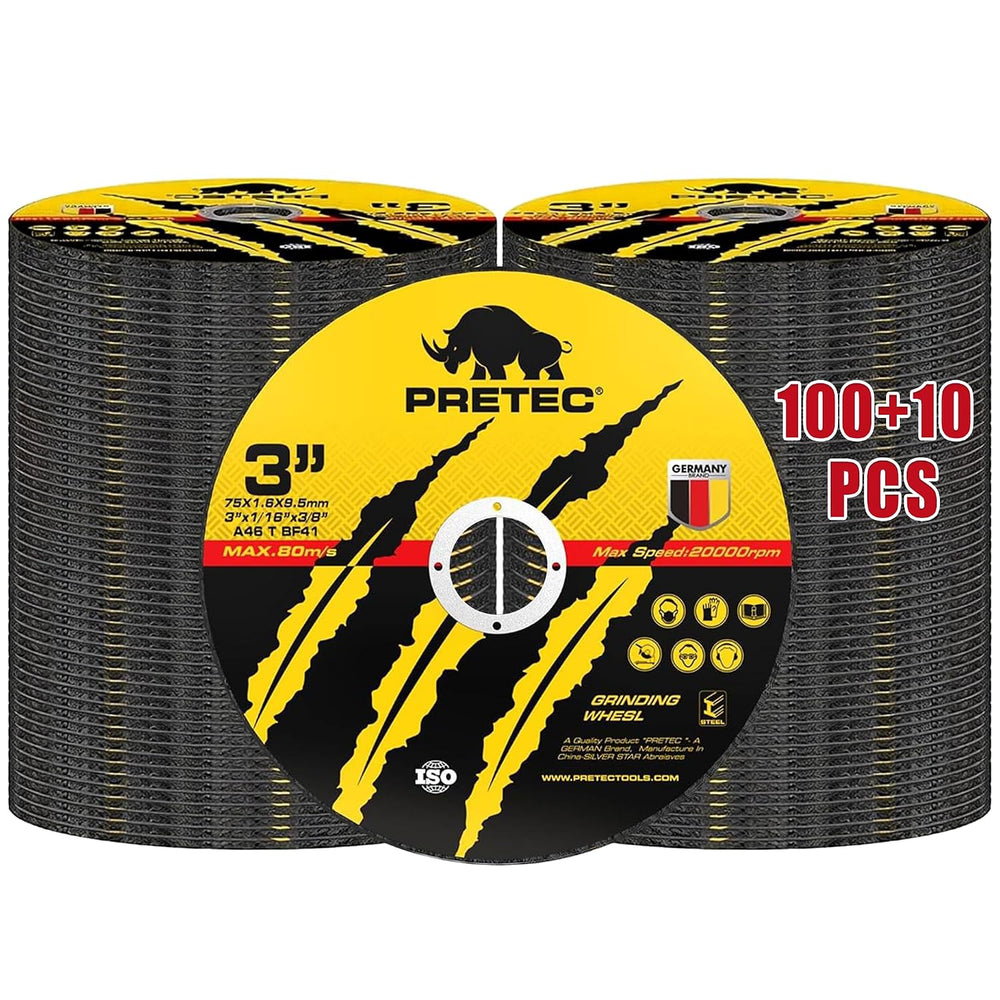 Cut Off Wheels 3 Inch, 110 Pack with Mandrel Kit for Die Grinder