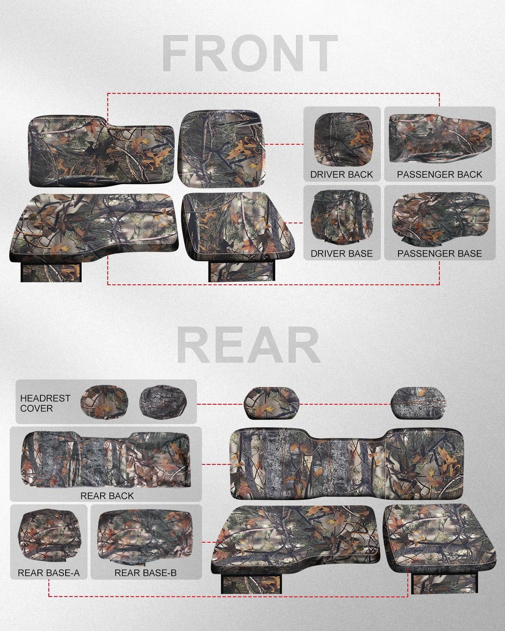 UTV Seat Covers Compatible with Polaris Ranger Crew 1000 Premium 2020โ2025 an...