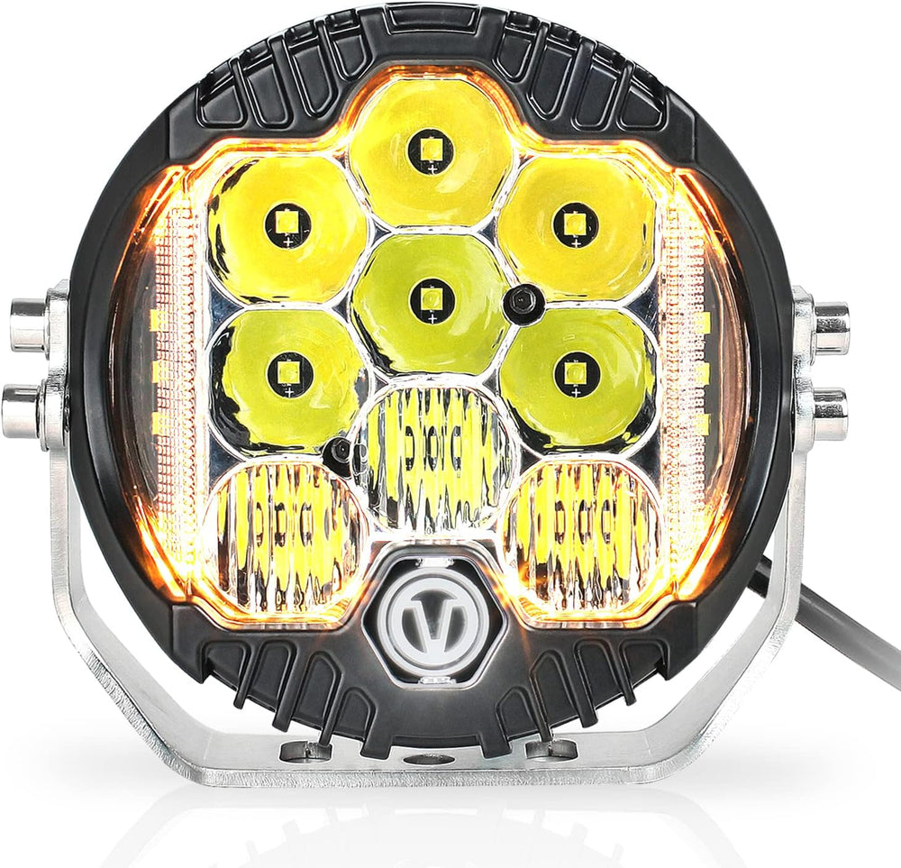 7 Inch Round LED Offroad Light with DRL, 90W Driving Light LED Light Bar, 800...