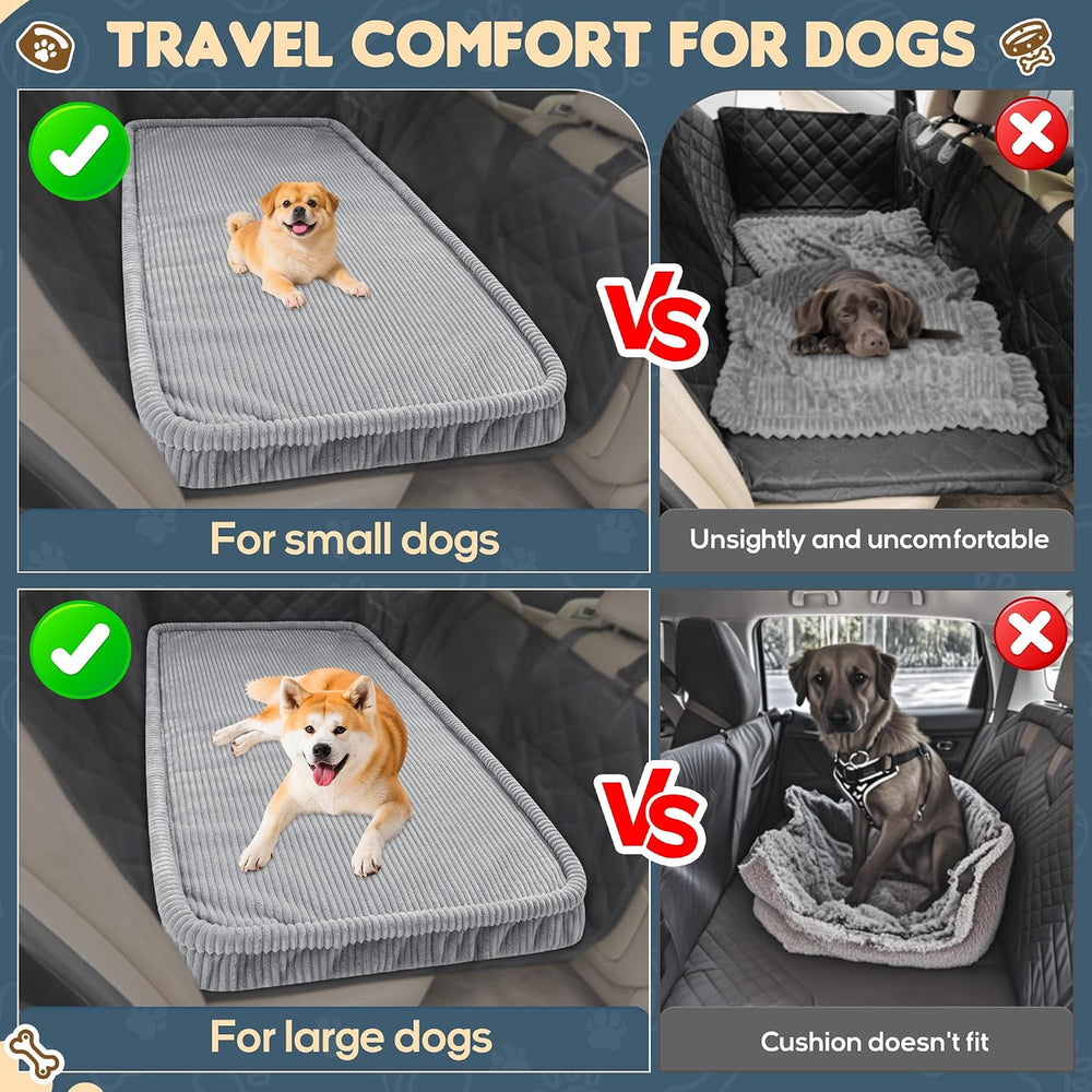 Dog Car Bed, Non-Slip Backseat Extender Pet Mat 50"x24.6"x2"