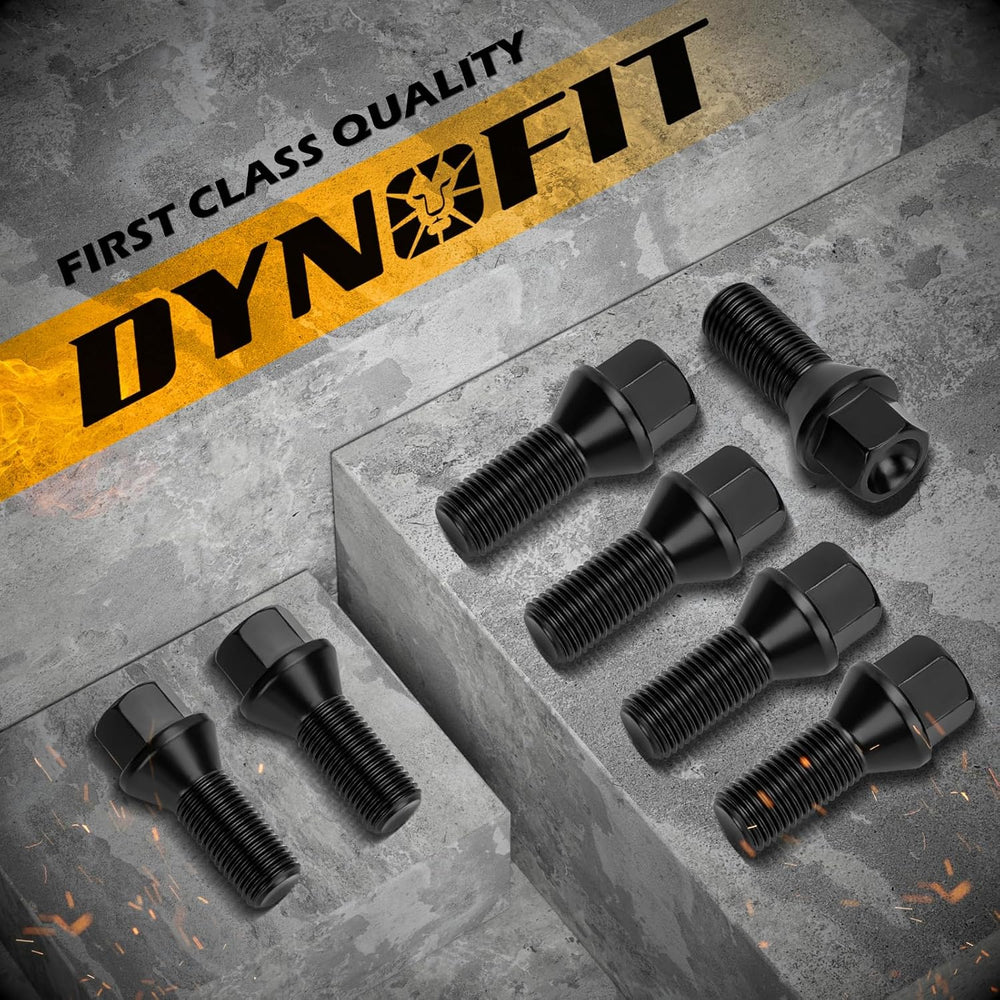 Dynofit 14x1.5 Lug Bolts Compatible with Audi A3 A4 A1 A8,27mm Shank Conical ...