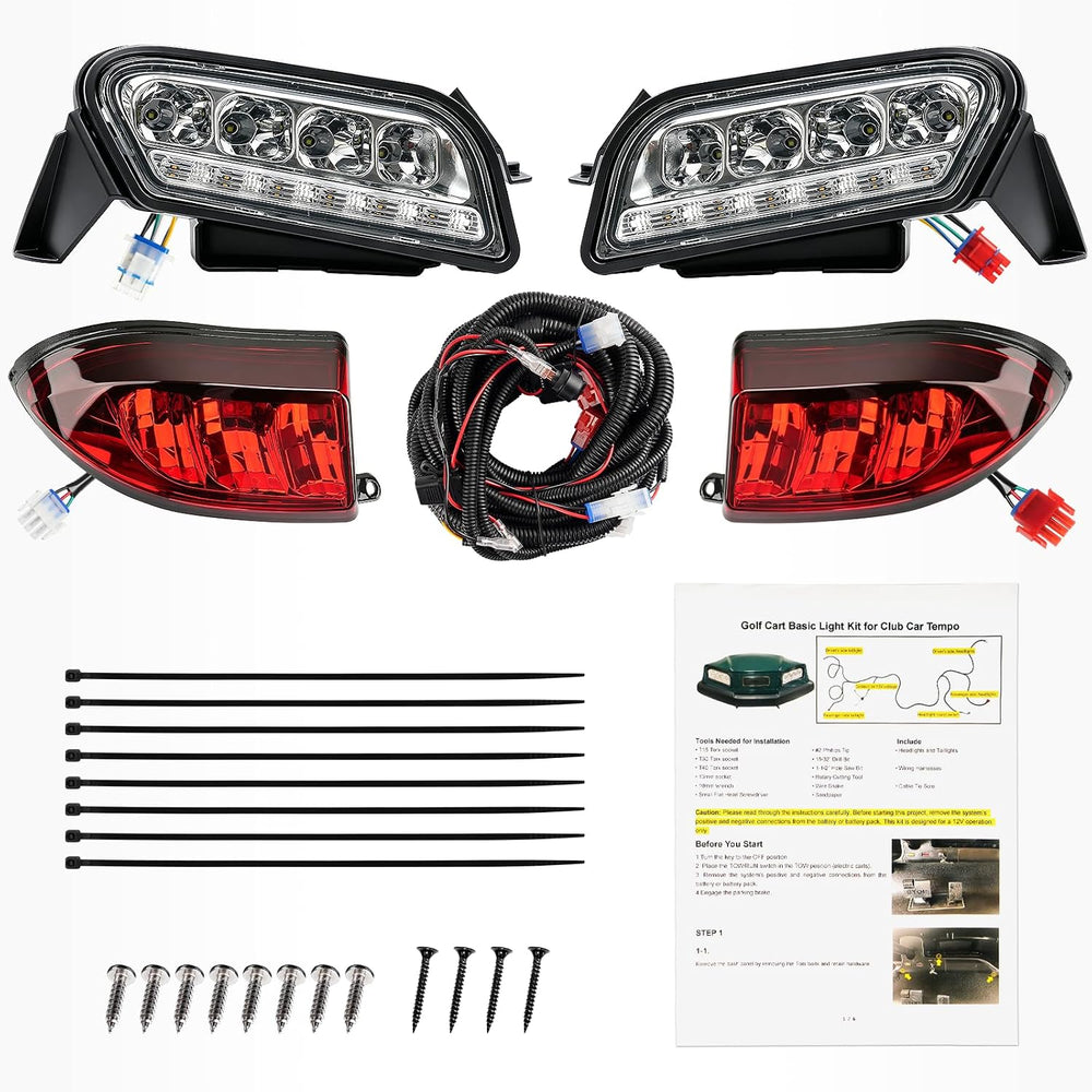 Golf Cart Tempo LED Light Kit for Club Car Tempo, Golf Cart LED Headlight and...