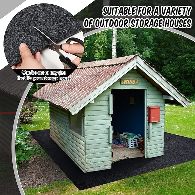 Haull Outdoor Storage Shed Floor Moat Waterproof Outdoor Carport Mat Thickened