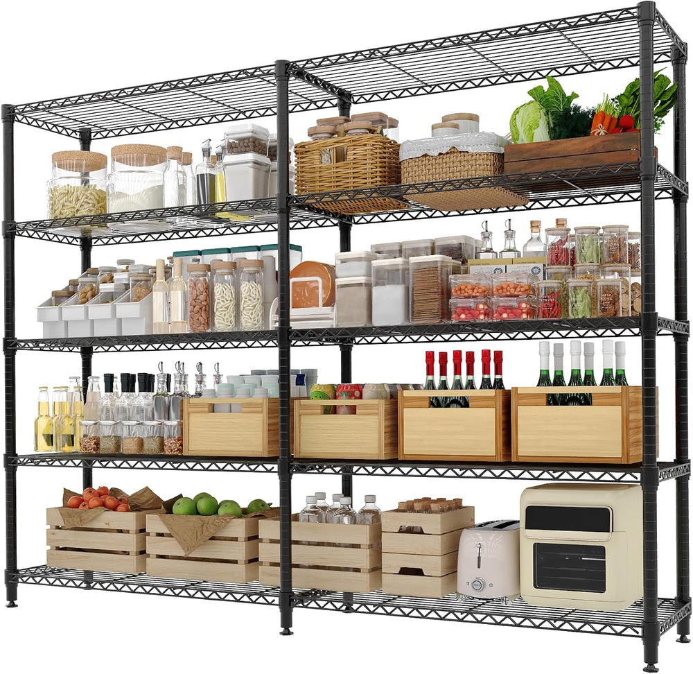 Garvee 71" Wide Storage Shelves Metal Shelving Units 5 Tier, 1325LBS