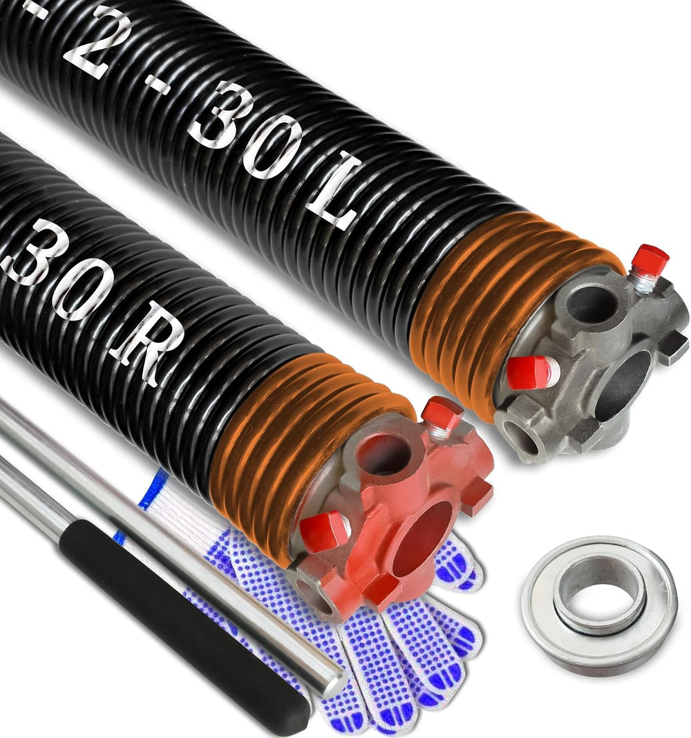 Garage Door Torsion Spring Set, Pair of 2" Electrophoresis Coated Garage...