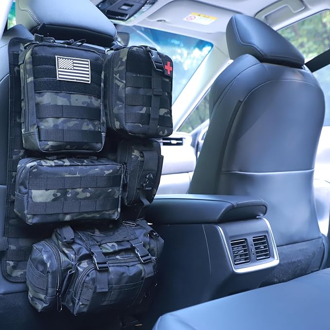 Universal Tactical Seat Back Organizer Vehicle Molle Panel Organizer Storage