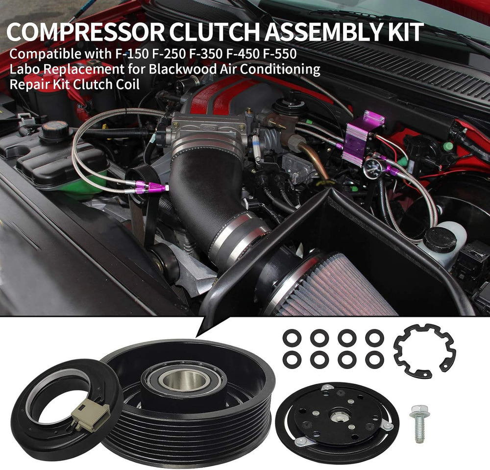 Saihisday AC Compressor Clutch Assembly Kit AC Compressor Coil Replacement fo...