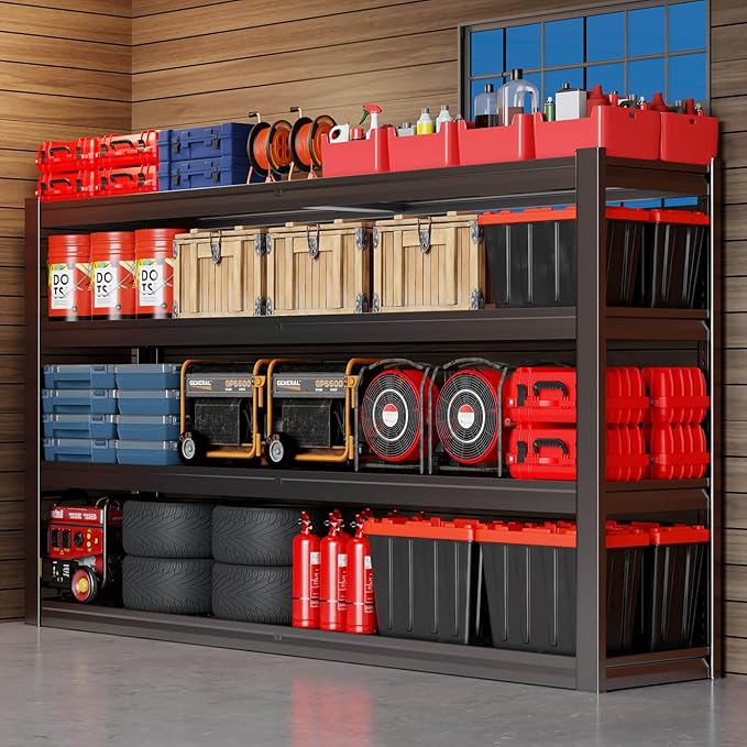 67" Wide Garage Shelving Unit, 3500 LBS Capacity, Industrial Adjustable ...