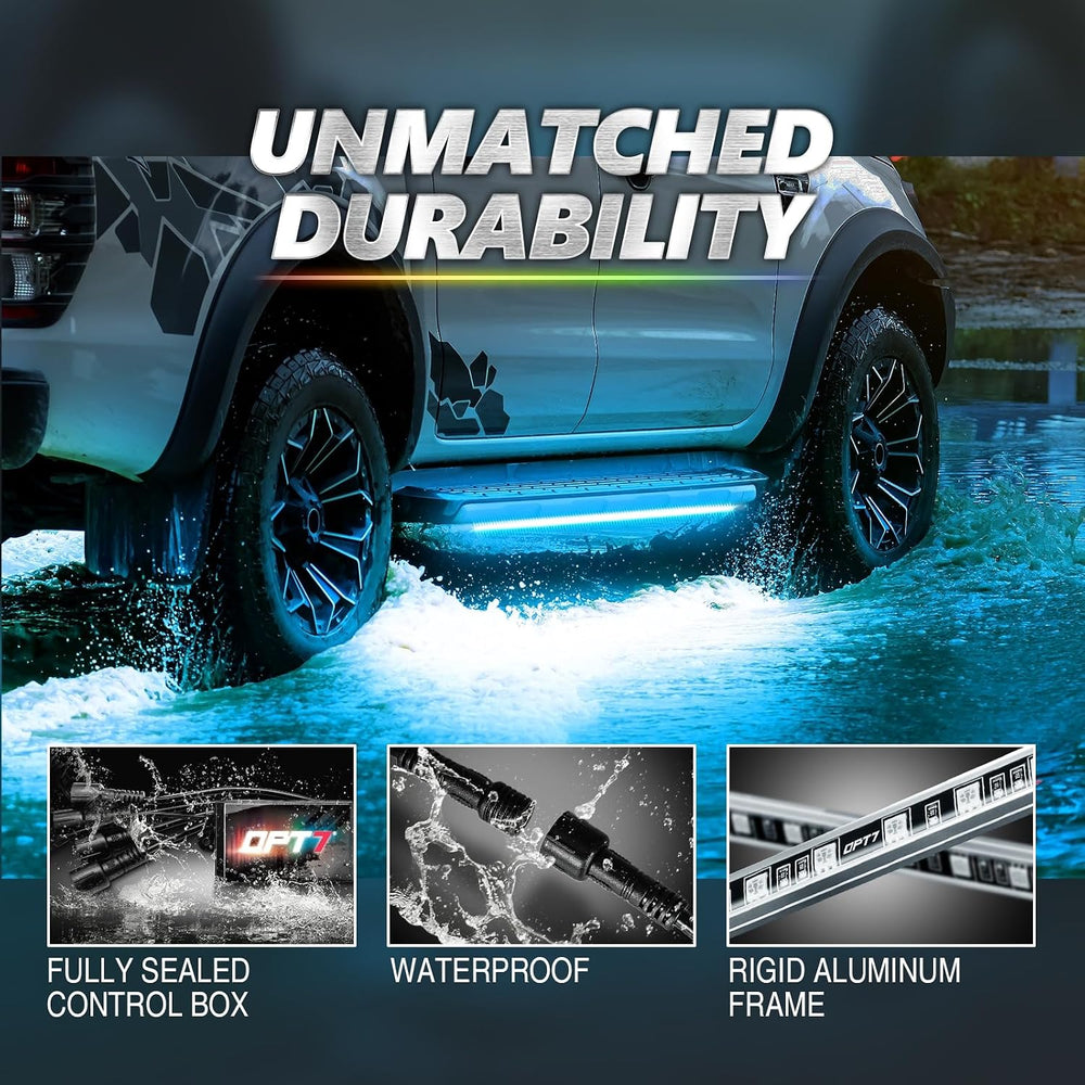 OPT7 Aura Pro RGB Aluminum Truck Underglow Kit with App & Remote Control