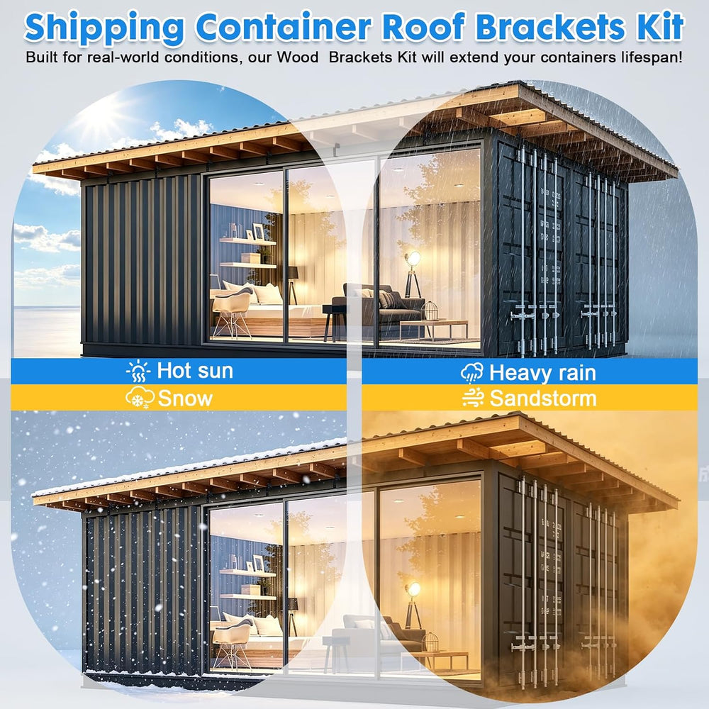 20 Foot Shipping Container Roof Brackets Fits๏ผWood Truss Brackets for Shippin...