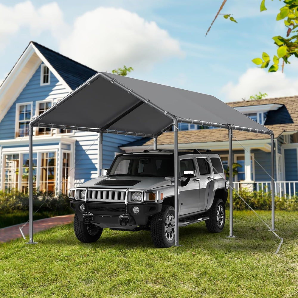 Carport, 10x20ft Heavy Duty Portable Garage, Car Port with Storage Shed, Car ...