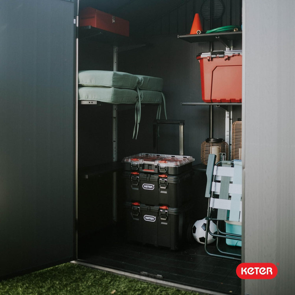 Keter Stack N Rolling Tool Box Modular Storage System 3 Piece