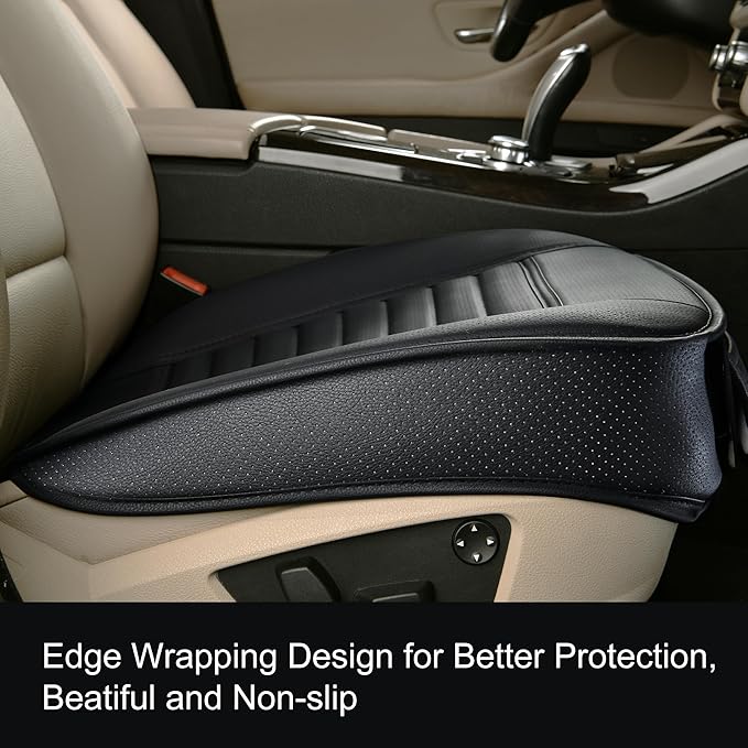 2pc Edge Wrapping Comfortable Car Front Seat Covers, Seat Protectors, Anti-Slip