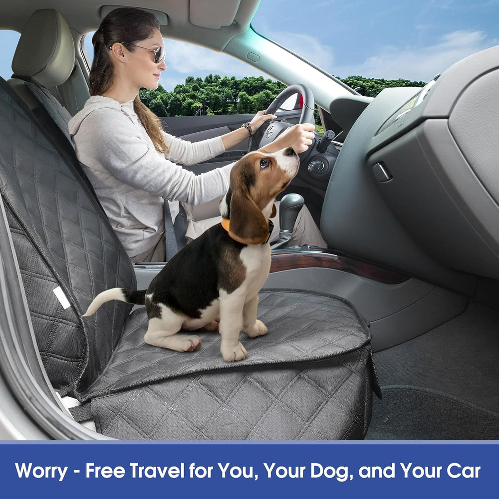 ALLANSING Front Seat Cover for Dogs with Side Flaps, Heavy Duty 900D Waterpro...