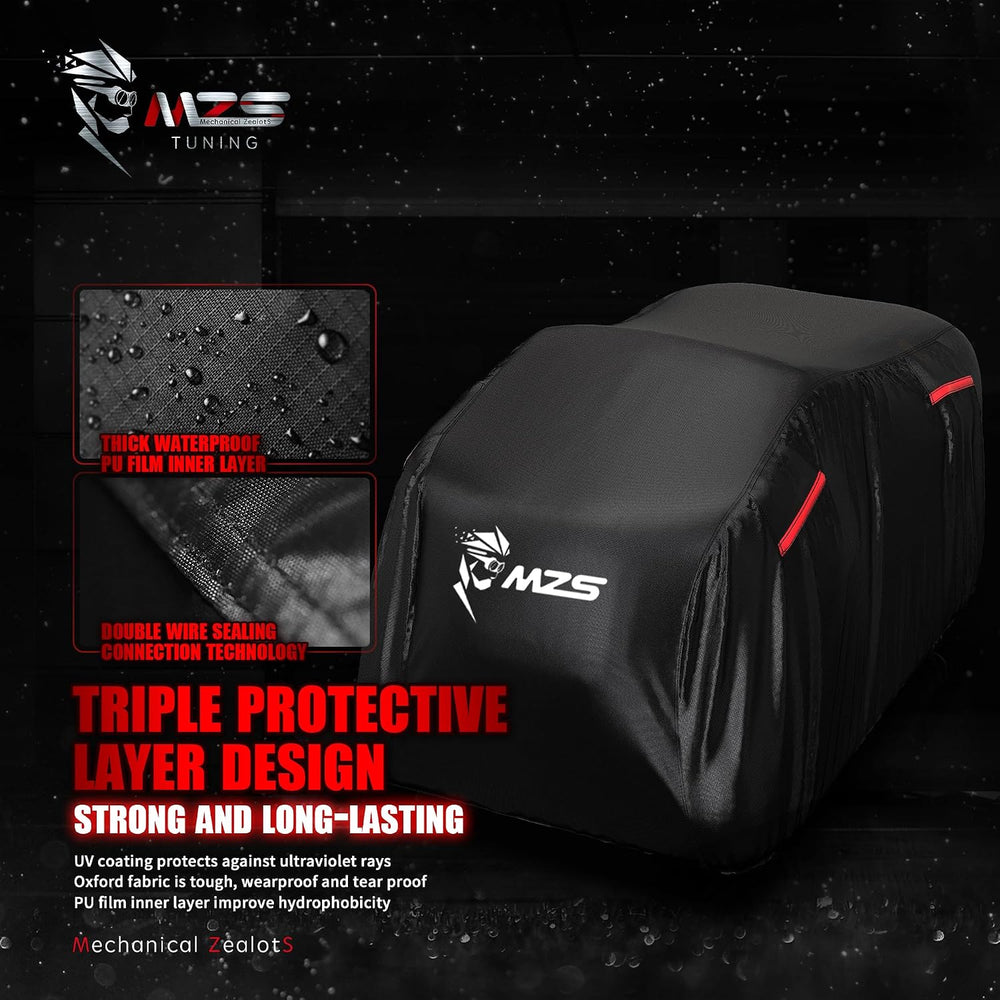 MZS ATV Cover Waterproof Outdoor, 76" 4 Wheeler Cover Storage, Quad Cove...