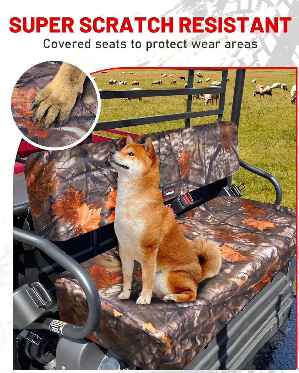 StarknightMT UTV Mule Bench Seat Covers Compatible with Mule 4010 4000 3000 3...