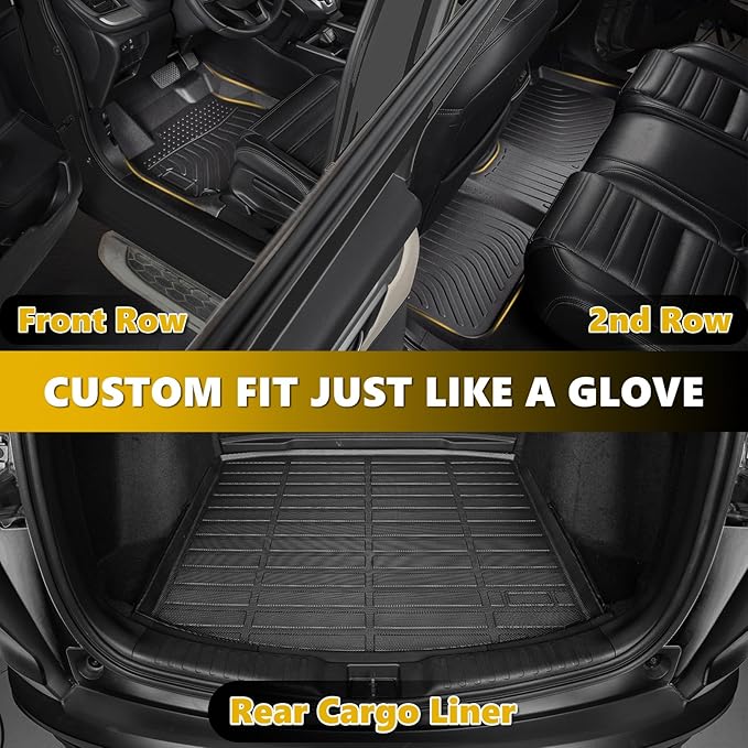 GINOWY-Floor Mats for Volkswagen VW Jetta 2012-2018 丨TPE All Weather Car Mat