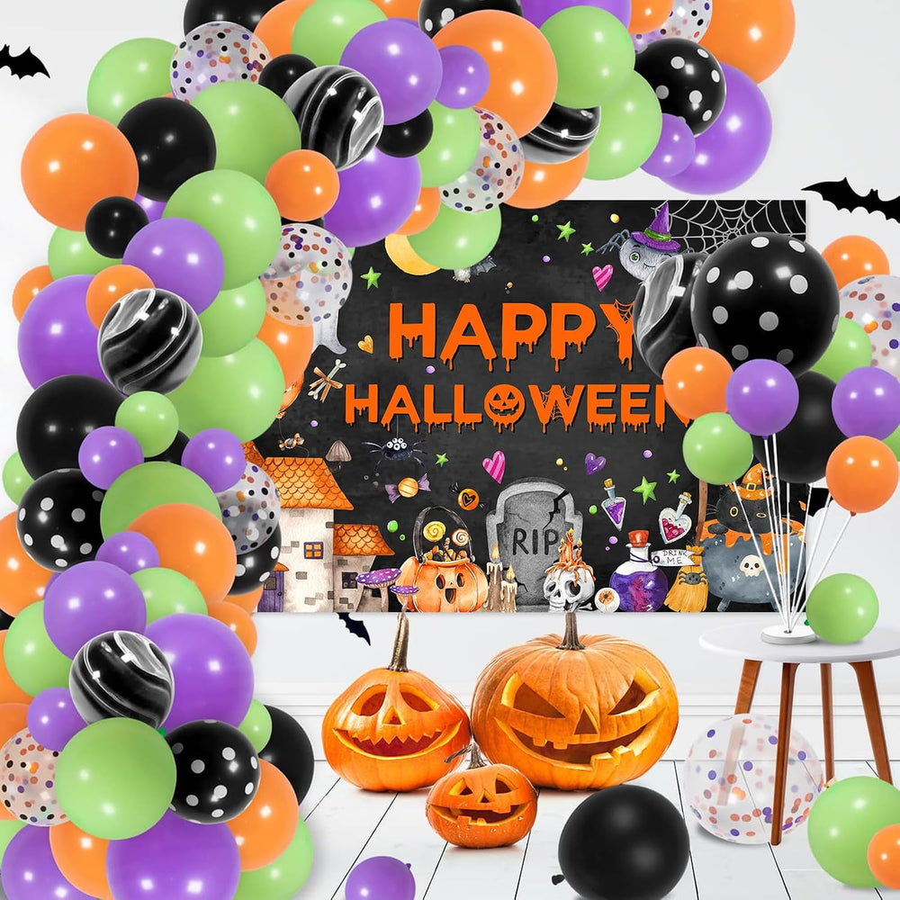 Avezano Happy Halloween Backdrop Halloween Party Decorations