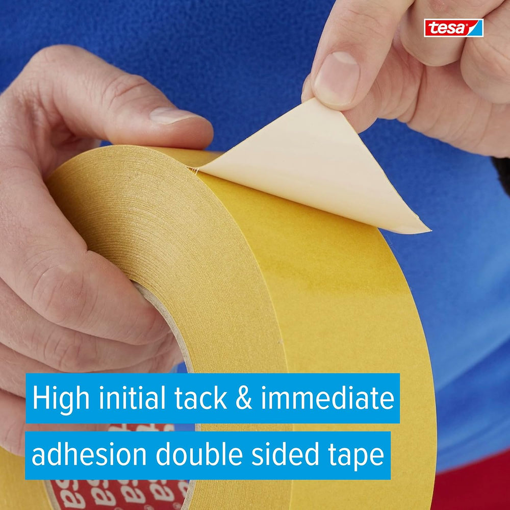 Tesa 4970 Tackified Acrylic Double Sided Filmic Tape with High Adhesion, 60 y...