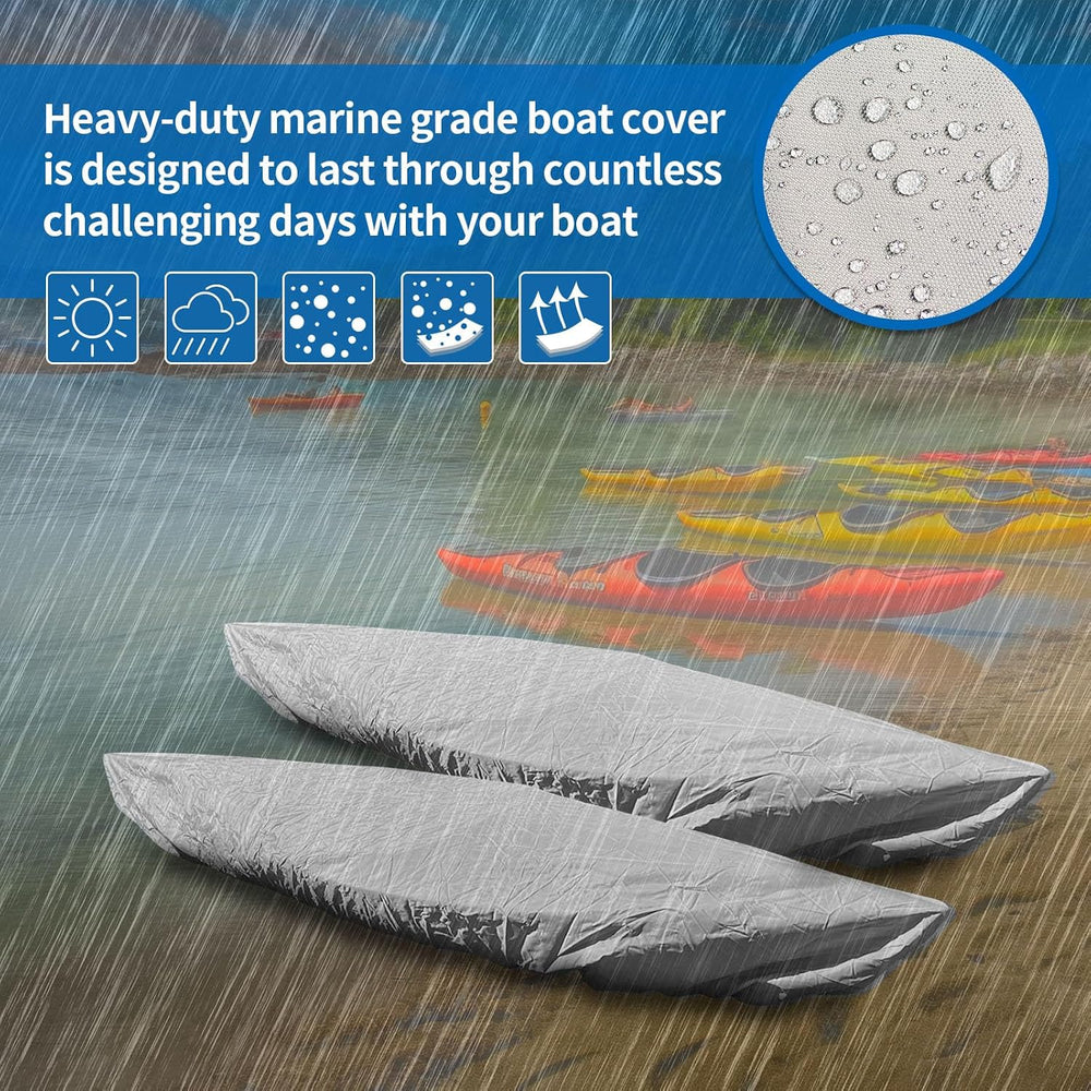 iCOVER Kayak Cover, Waterproof Kayak Covers for Outdoor Storage, Heavy Duty C...