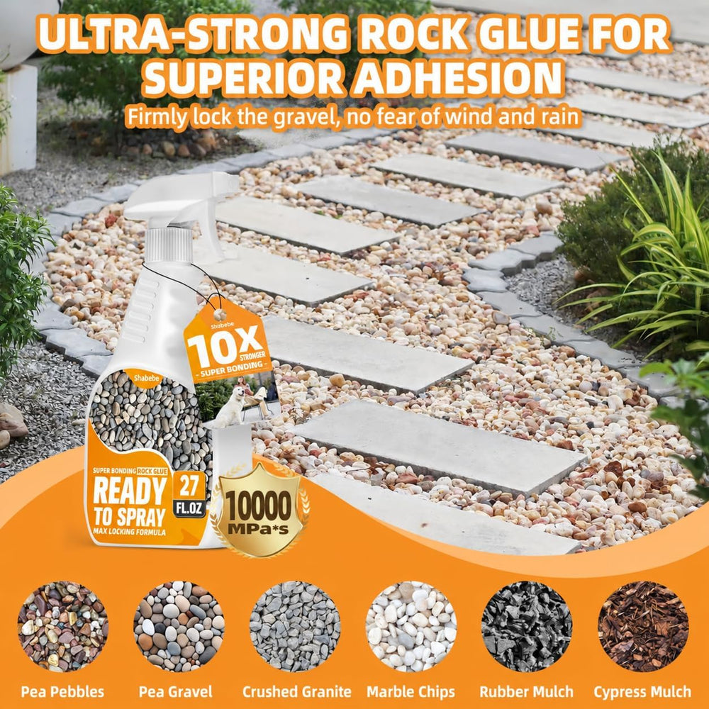 Rock Glue for Landscaping with Sprayer 54oz, Ready-to-Use Mulch & Gravel ...