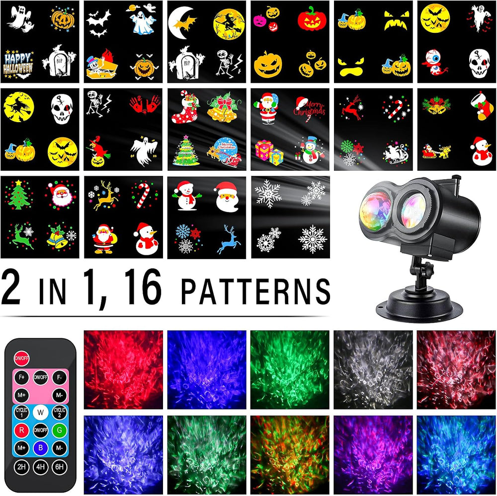 Halloween Projector Lights Outdoor, Snowflake Christmas Projector Lights