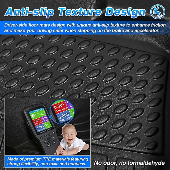 Floor Mats for Ford Escape 2020-2025 2026, All Weather Floor Liner for Escape