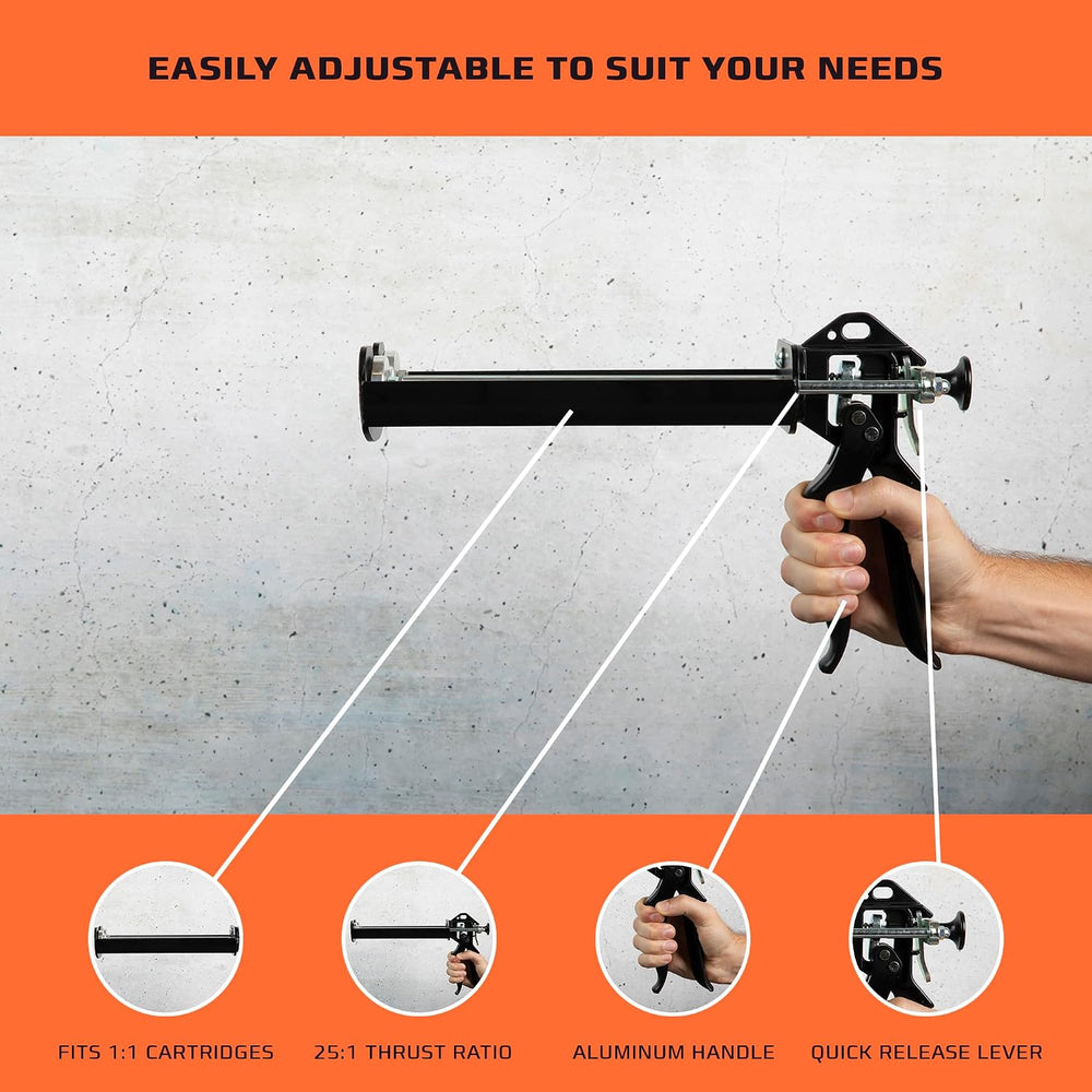 DCP Professional Epoxy Gun Dual Cartridge for 20.2 and 22 fl.oz. | 600 ml and...