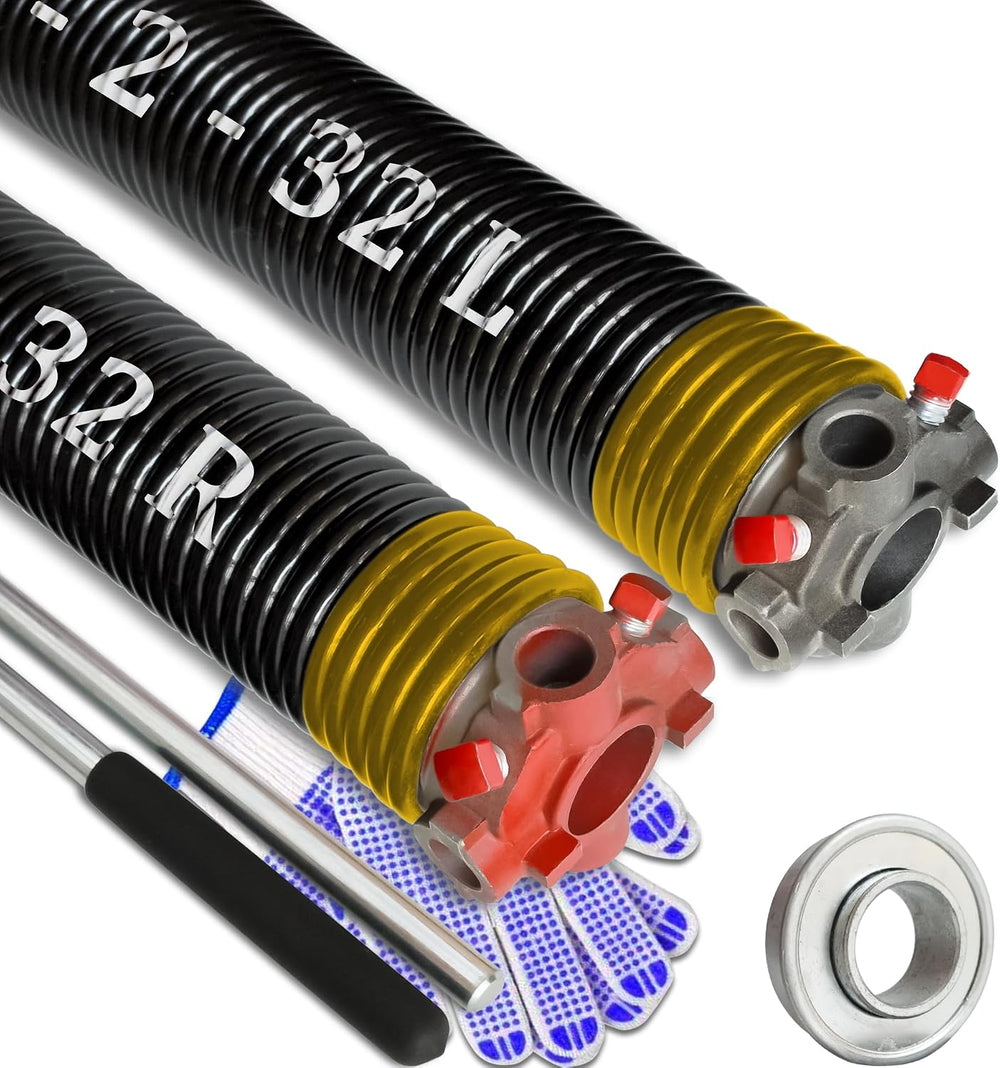 Garage Door Torsion Spring Set, Pair of 2" Electrophoresis Coated Garage...