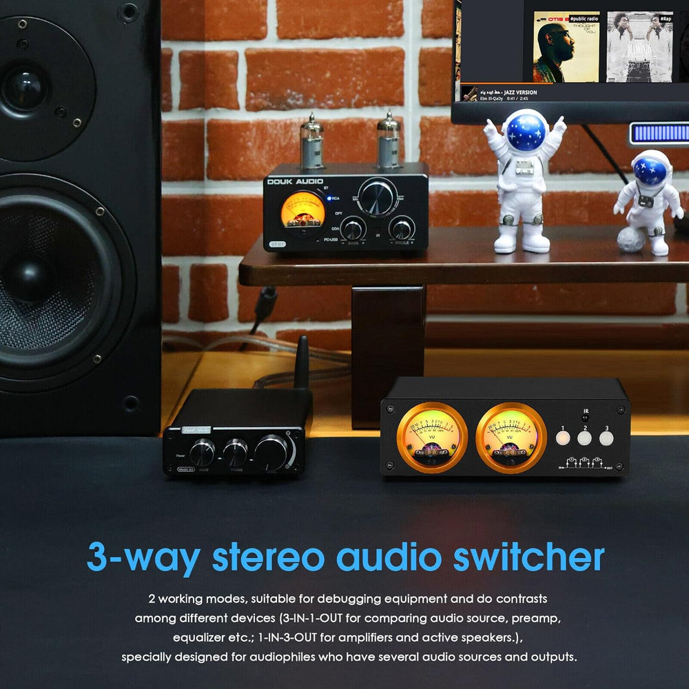 Douk Audio L3 RCA Audio Switch 1 in 3 Out & 3 in 1 Out, 3 Channel Switche...